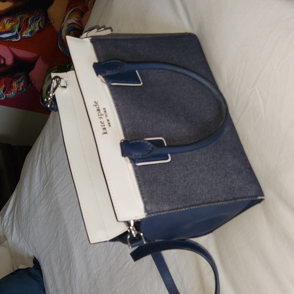 Kate Spade Bag | Kate Spade Cameron Denim Colourblock Satchel | blue/white - Picture 3 of 7